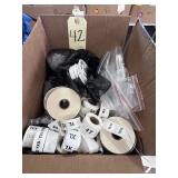 Box of retail size stickers, size markers/dividers