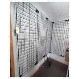 6 panels 2ft x 6ft black gridwall w/2 sets of feet