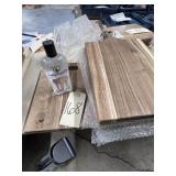 various cutting boards, oil