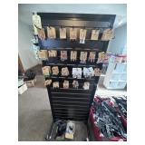 Metal framed rolling slatwall merchandiser, etc