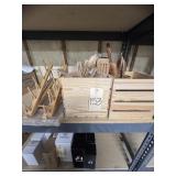 wooden utensils, wood boxes, display stands