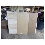 Sheets of plywood