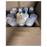 box of spray paints & sealers
