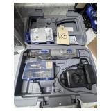 Battery powered dremel in case, accessories