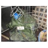 Tomato cages, tarps