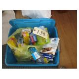 Tote full of crockpot liners, tin foil, misc