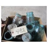 blue pint & quart ball jars
