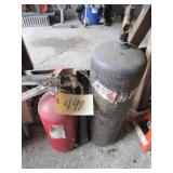 fire extinguisher, acetylene tank