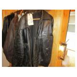 XL leather coat
