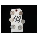 6 Silver Quarters