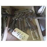 assorted open end wrenches