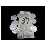 12 Kennedy Half Dollars 1984-1994