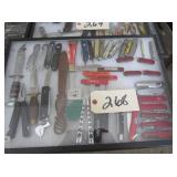 Case enclosed assorted knives