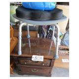 2 drawer end table 23 1/2 x 16 1/2 x 23, med chair