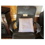 gray office chair - some wear on arms & back