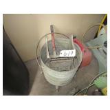 Galvanized mop bucket