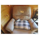 Light beige suede rocker/recliner