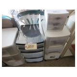 2 rolling carts 1-3 drawer, 1-4 drawer
