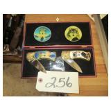 Wolf design knives