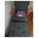 Blue Glider w/ottoman