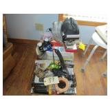 Assorted body massagers, flashlights, misc