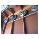 6 assorted hubcaps
