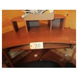 45 x 21 x 36 corner desk w/chair, elect ext cords