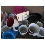 assorted coffee cups