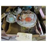 assorted state plates, ash trays
