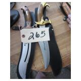 Copper handle, 2 hunting knives