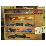Hot wheels wreckers, misc (in wood case)
