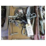 wire brush, square, tin shears