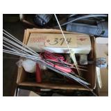 pipe cutter, welding rods, misc