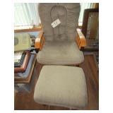 Tan glider w/ottoman