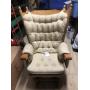 Wood platform rocker, nice shape with cushions