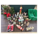 Christmas figures, some damaged