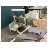 Miter saw with 2 saws, contractor seat covers