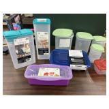 Plastic storage containers 9 pcs