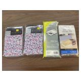 NEW 2 sets of floral pillowcases, full vinyl