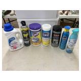 Woolite, raid, wipes, air freshener etc