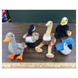 5 Ty beanie babies birds