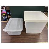 2 totes with lids
