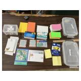 Small totes, index cards, notepads