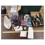 Facial sauna, 6 curling irons, Clarisonic