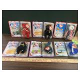 6 ty beanie baby bears
