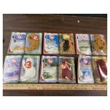 6 ty beanie baby bears