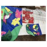 17 seasonalYard flags, various kinds and tote