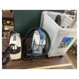 Hoover power dash, oreck vacuum with hoses & bin.