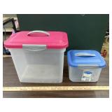 2 sterilite totes with locking lids