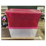 2 sterilite totes with lids, bid x2